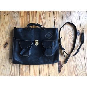 MODA D’Luciano Mexico Black Leather Satchel